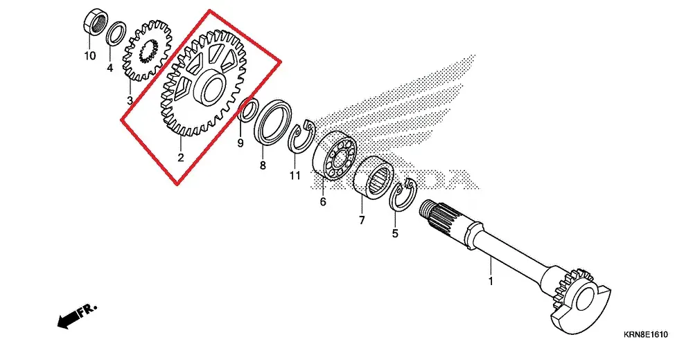 NEW HONDA OEM CRF250R COUNTER BALANCER DRIVEN GEAR 32T 10 11 12 13 14 15 16 17