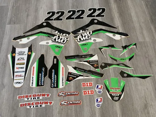 CHAD REED 22 TWO TWO MOTORSPORT GRAPHICS KIT KAWASAKI KX450F 2013 2014 2015