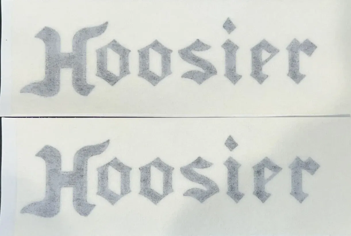 2X HOOSIER RACING DI-CUT DECAL STICKER BLACK  5"