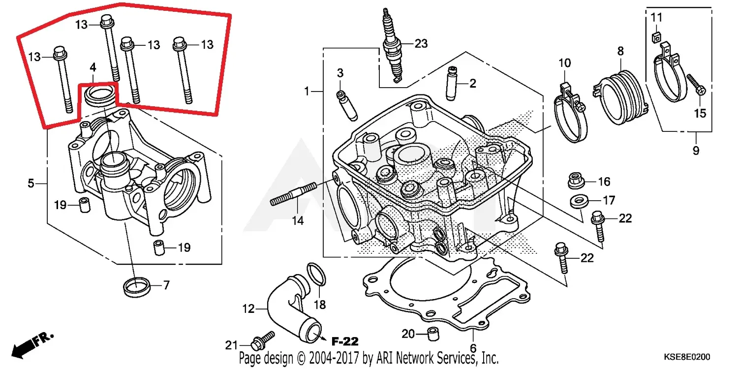 NEW OEM GENUINE HONDA CRF150R CRF150RB CYLINDER HEAD CAMSHAFT FLANGE BOLT 6X73MM