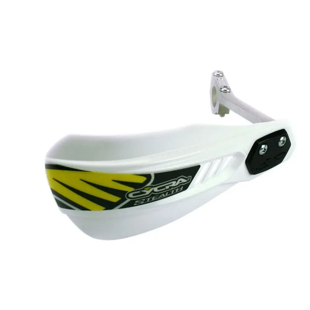 CYCRA WHITE STEALTH RACER HANDGUARDS ROOST DEFLECTORS HAND GUARDS PROTECTORS