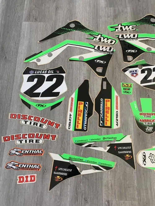 CHAD REED 22 TWO TWO MOTORSPORT GRAPHICS KIT KAWASAKI KX450F 2013 2014 2015