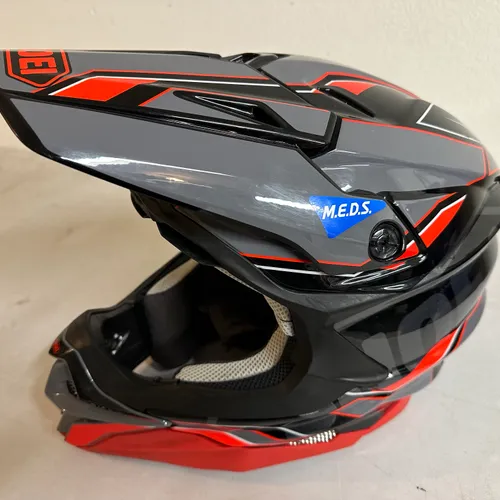 セキュリティ・セーフティ SHOEI VFX-WR ALLEGIANT Shoei VFX-WR Allegiant White/Blue/Fluo Motocross Helmet | South