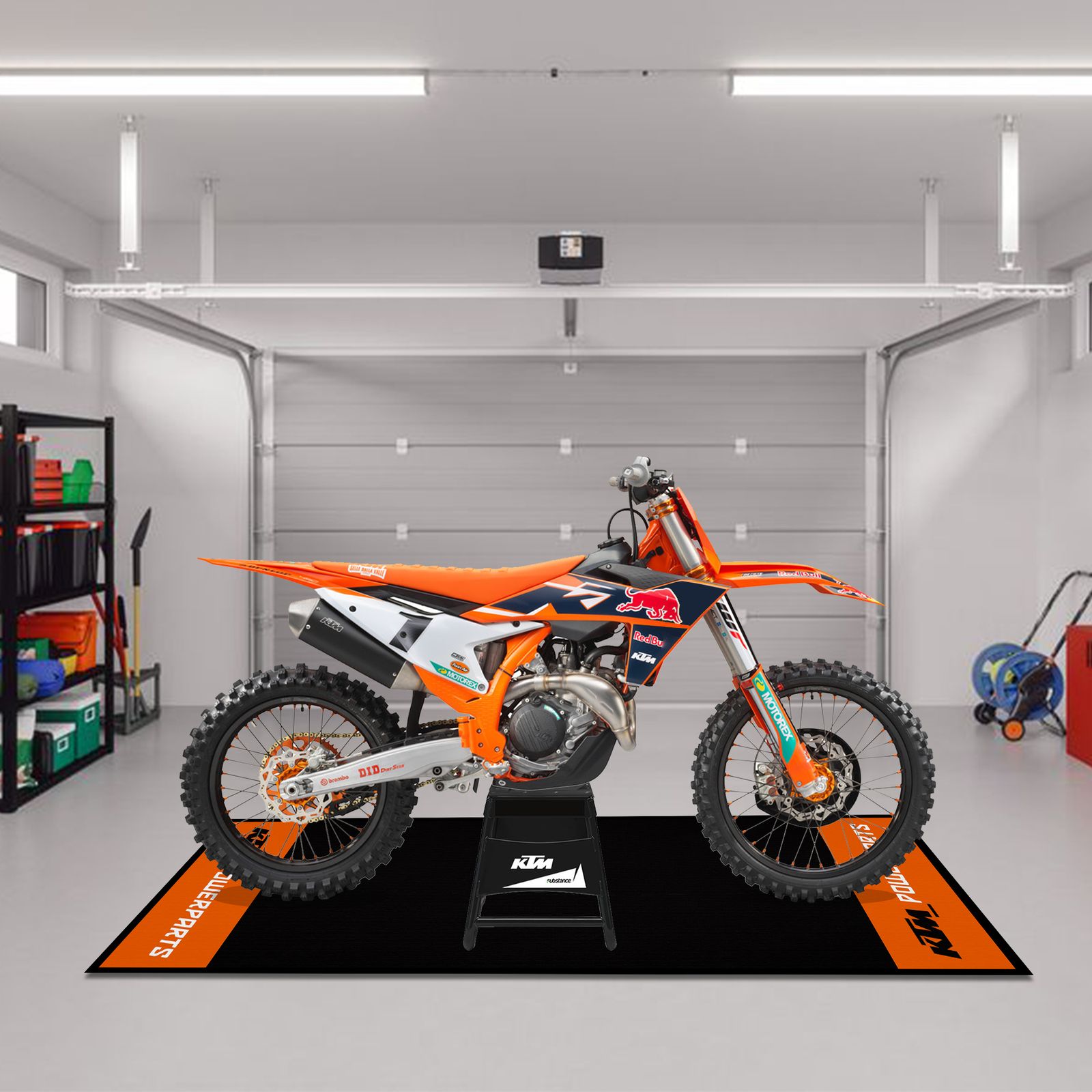 Motorcycle Pit Garage Floor Mat Carpet Team Husqvarna Factor