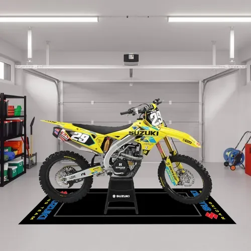 Motorcycle Pit Garage Floor Mat Carpet Team Suzuki