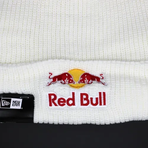 Red Bull New Era Athlete Only Beanie! 100% Authentic White Limited Edition