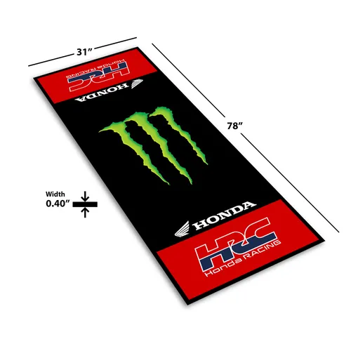 Motorcycle Pit Garage Floor Mat Carpet Honda Monster Energy 
