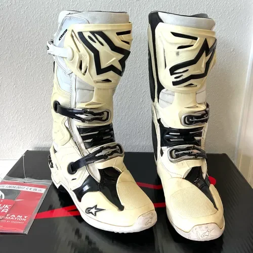Alpinestars Tech 10 Offroad MX Boots White 2024 - Size 9US