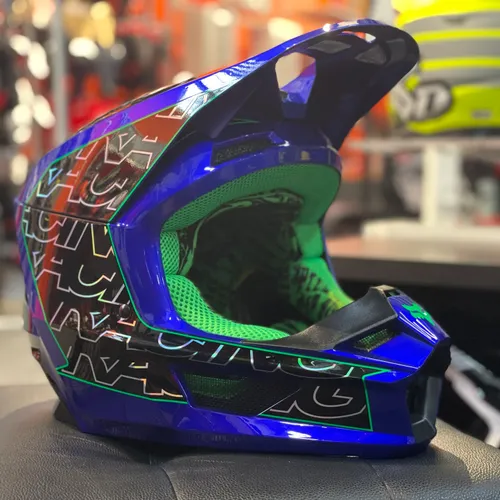 New 2021 Fox V1 Peril Helmet Blue