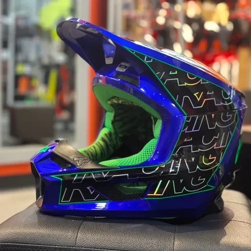 New 2021 Fox V1 Peril Helmet Blue