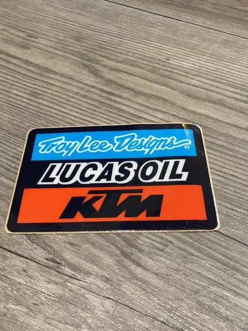 KTM TLD FACTORY DECAL 4”x3” LUCAS OIL