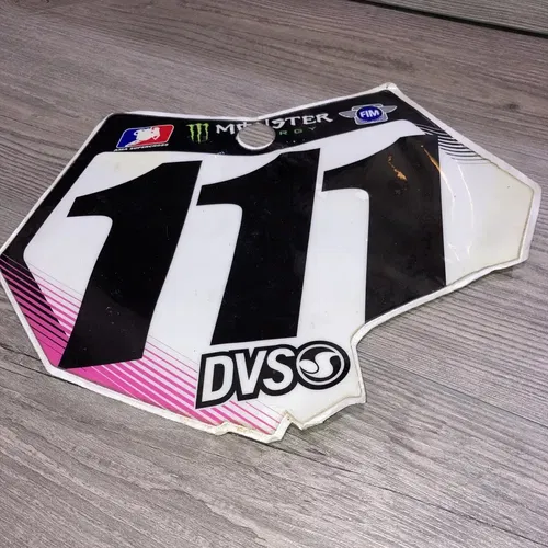 GRANT LANGSTON 111 FRONT NUMBER PLATE ORIGINAL DECAL