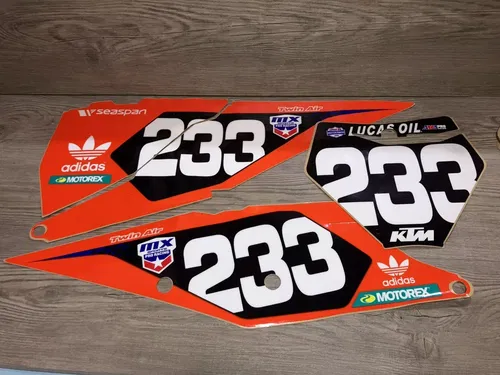 2019-2022 KTM #233 LUCAS OIL GRAPHICS DECALS SET 125 250 350 450 SX SXF XC