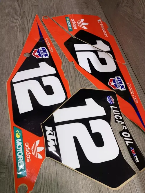 2019-2022 KTM #12 LUCAS OIL GRAPHICS DECALS SET 125 250 350 450 SX SXF XC