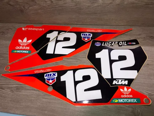 2019-2022 KTM #12 LUCAS OIL GRAPHICS DECALS SET 125 250 350 450 SX SXF XC