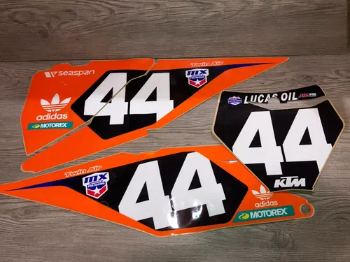 2019-2022 KTM NUMBER #44 GRAPHICS DECALS SET 125 250 350 450 SX SXF XC EXC-F