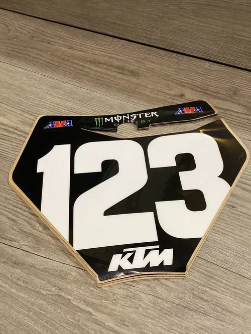 2019-2022 KTM #123 AMA PLATE DECAL GRAPHICS 125 250 350 450 SX SXF XC