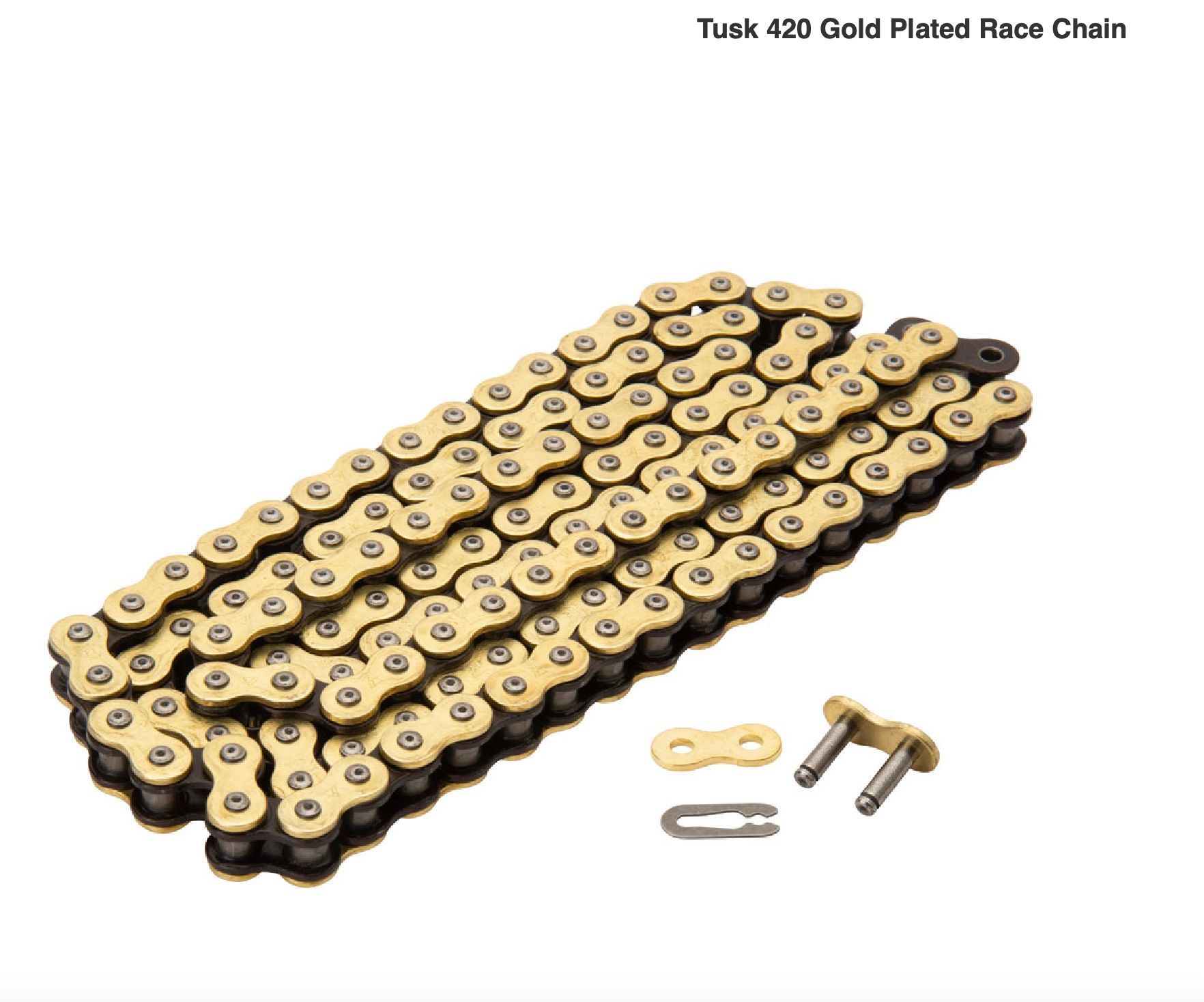 Tusk 420 Gold Plated Race Chain 420x110 See Description for Fitment