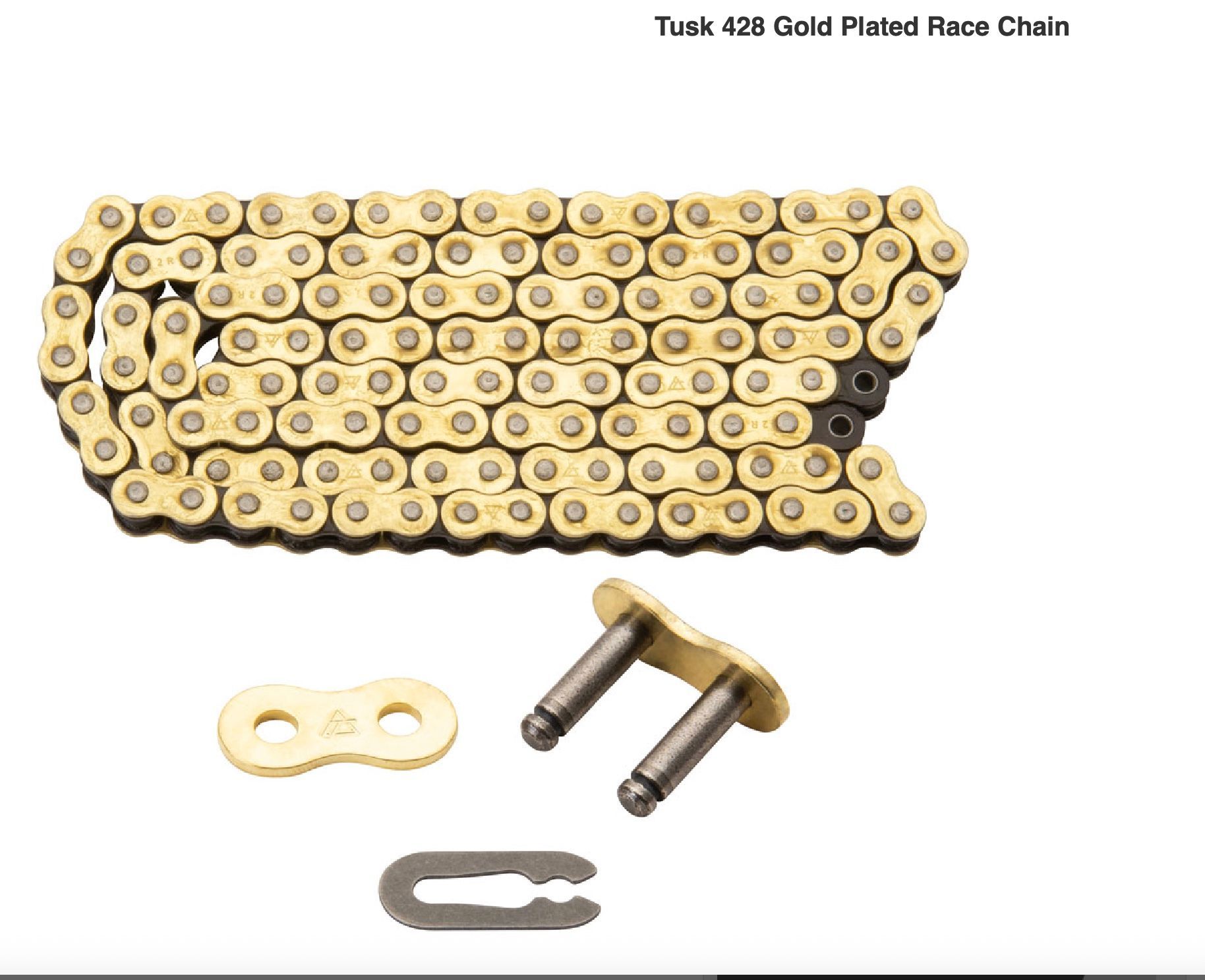 Tusk 428 Gold Plated Race Chain 428x118 See Description for Fitment