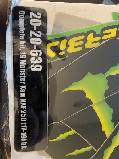 Monster Energy Kawasaki 17-19 KX250F Complete Graphics Kit 