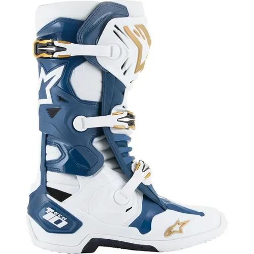 Arlington LE Tech 10 Boots - White/Blue/Gold 