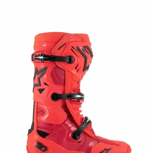 ALPINESTAR TECH 10- LE BOOTS RED FLUO/BRIGHT RED/BLACK