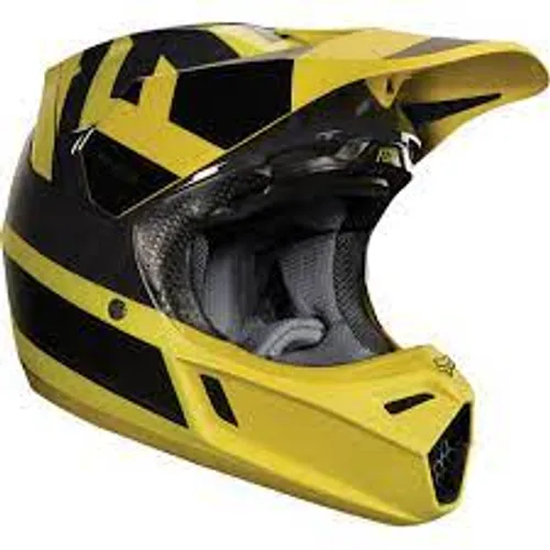 FOX V3 PREEST DARK YELLOW HELMET