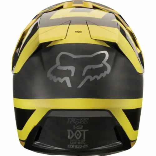 FOX V3 PREEST DARK YELLOW HELMET
