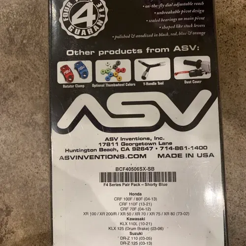 Lever set ASV F4 Series Shorty Clutch & Brake with Perch