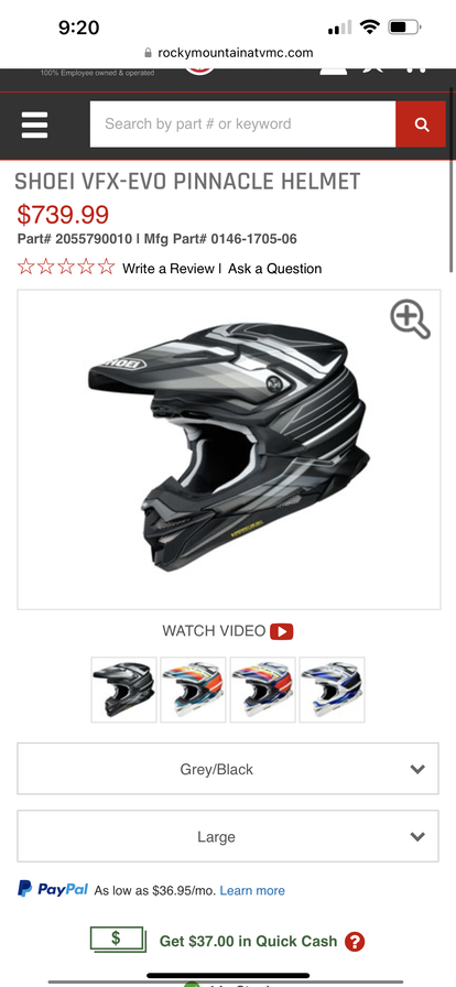 Shoei VFX-Evo Pinnacle Helmet - Size Large