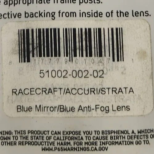 100% Blue Tint Racecraft ACCURI Strata