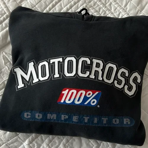 Men's Size M Motocross Black Sweatshirt 
