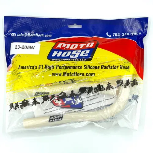 Yamaha YZ85 2019-2026 Silicone Radiator Hose White 23-205W
