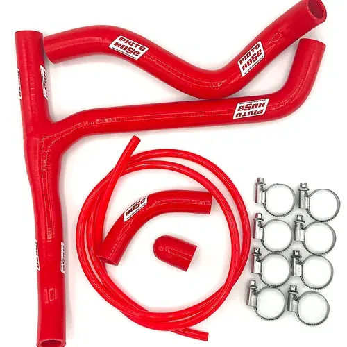 CRF250R 2018-21 Silicone WORK Y Radiator Hose Blue 24-124YB