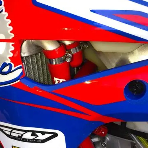 CRF250R 2018-21 Silicone WORK Y Radiator Hose Blue 24-124YB