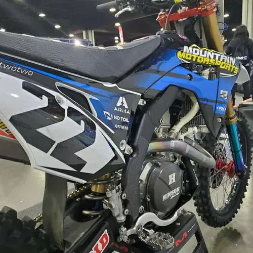 CRF250R 2018-21 Silicone WORK Y Radiator Hose Blue 24-124YB