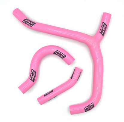 Hon CRF250R 2014-2015 Silicone Y Radiator Hose Pink 23-123YP