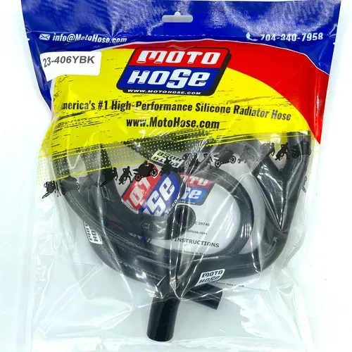 RMZ450 2015-2017 Silicone Y Radiator Hose Black 23-406YBK
