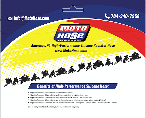 50cc SX TC MC 2024 2025 Premium Red Silicone Radiator Hose Kit 24-634R