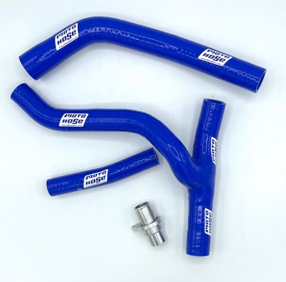 Yam YZ450F 2014-2017 Silicone Y Radiator Hose Blue 23-213YB