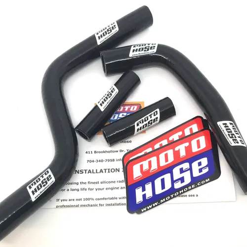 Yamaha YZ125 2002-2025 YZ125X 2020-2025 Silicone Radiator Hose Black 23-22BK