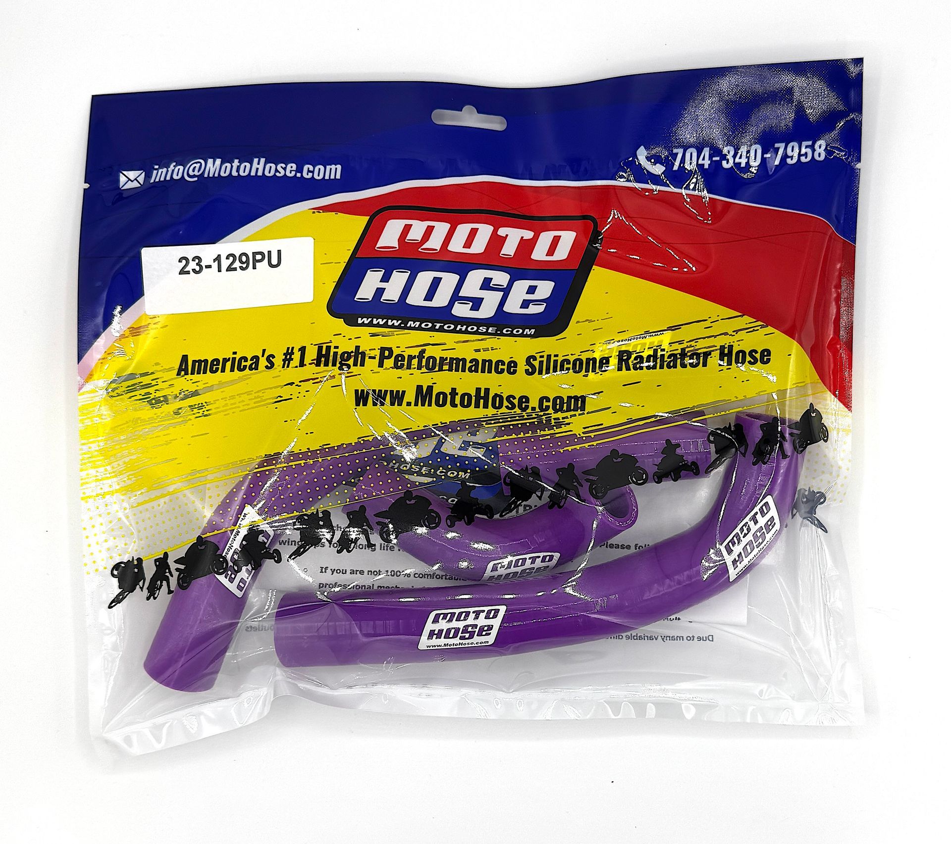 Honda CRF450R / RWE / RX / X 2021-2026 Silicone Radiator Hose Purple 23-129PU