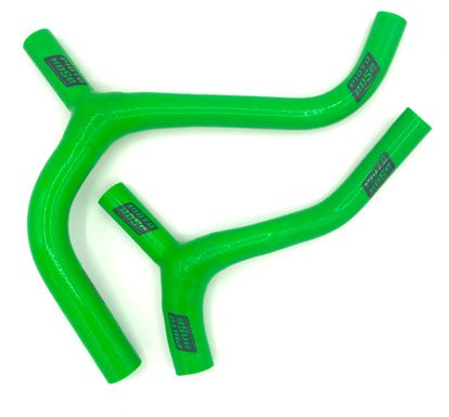 KX450F 2016-2018 Silicone Y Radiator Hose Green 23-326YG