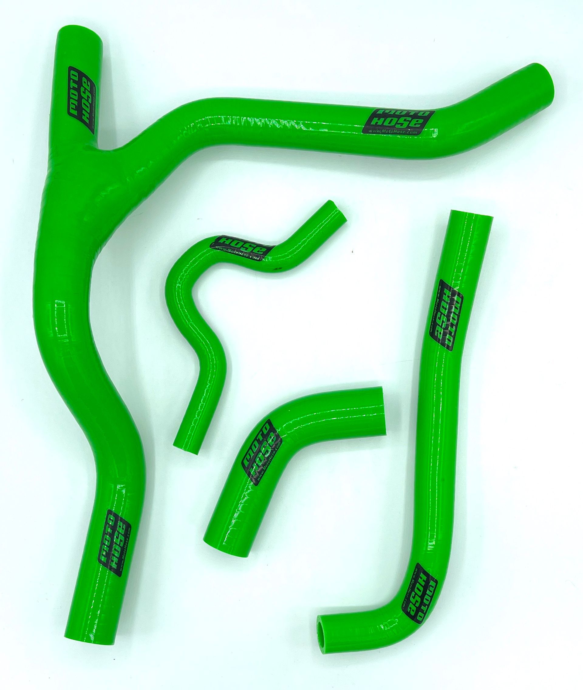 Kaw KX250F 2007-2008 Silicone Y Radiator Hose Green 23-37YG