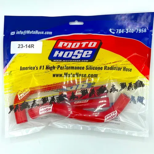 Honda CRF150R 12007-2023 Silicone Radiator Hose Red 23-14R