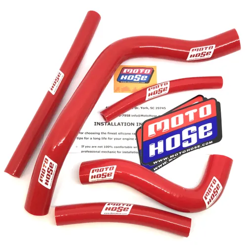 Suzuki RM250 1996-2000 Silicone Radiator Hose Red 23-408R
