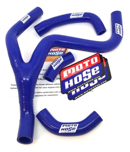 Suz RMZ250 2013-2018 Silicone Y Radiator Hose Blue 23-405YB