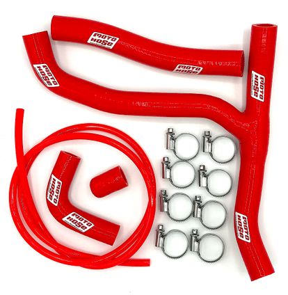CRF450R 2017-21 Silicone WORKS Y Radiator Hose Red 24-128YR