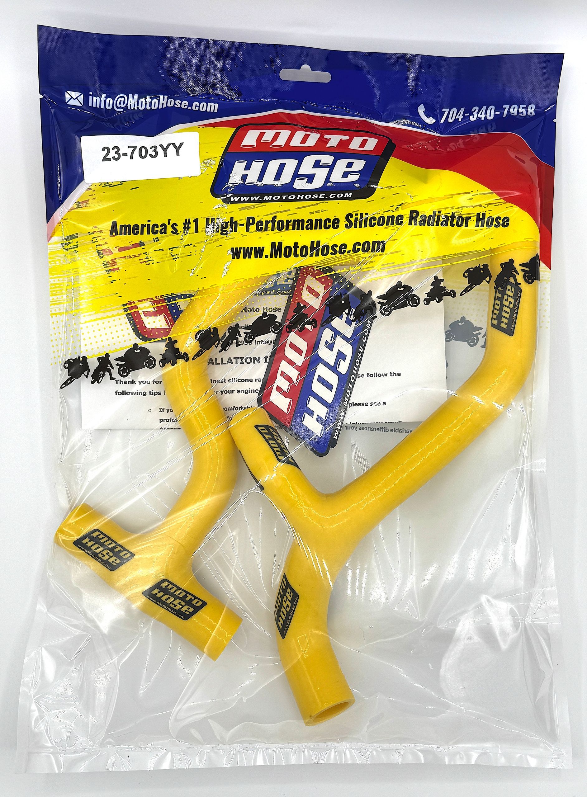 Triumph TF250-X 2024-2025 Silicone Y Radiator Hose Kit RACE Yellow 23-703YY