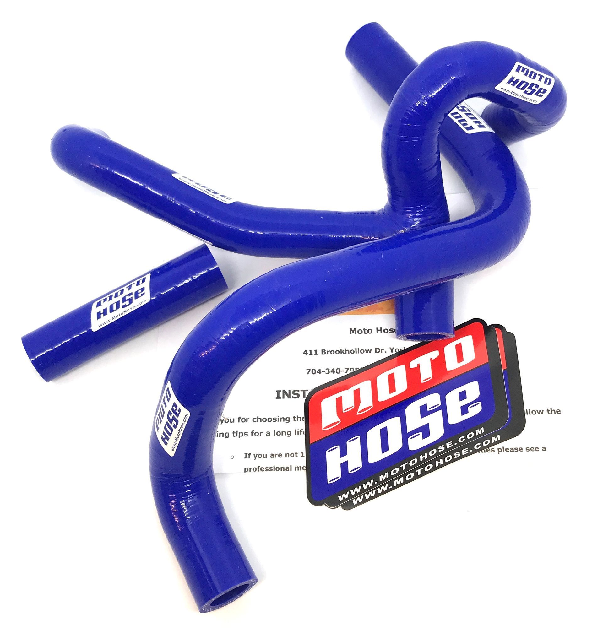 RMZ450 2018-2025 Silicone Y Radiator Hose Blue 23-409YB